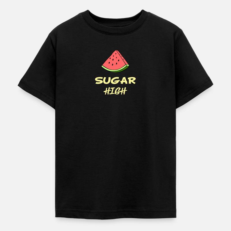 Sucre de pastèque | Pastèque - T-shirt Ado - noir