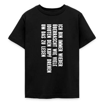 Witzigen Sprüchen Herren Fun Funny Spruch Lustige - Teenager T-Shirt - Schwarz - Vorne - AI Model Teenager Male light (155cm)