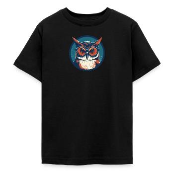 Owl Sunglasses Odd Eagle Owl - Teenage T-Shirt - black - Front - AI Model Teenager Male light (155cm)