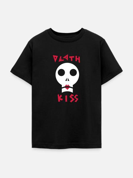 Todeskuss (anpassbare Farben) - Teenager T-Shirt - Schwarz