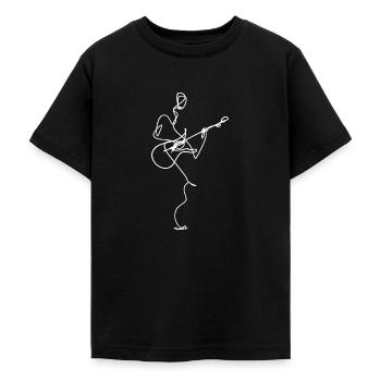 guitar - Teenage T-Shirt - black - Front - AI Model Teenager Male light (155cm)