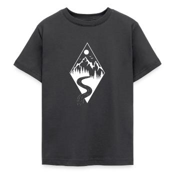 Paysages de forme géométrique - T-shirt Ado - charbon - Devant - AI Model Teenager Male light (155cm)