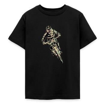 MTB-Abfahrt - Teenager T-Shirt - Schwarz - Vorne - AI Model Teenager Male light (155cm)