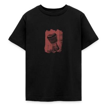 djembe - T-shirt Ado - noir - Devant - AI Model Teenager Male light (155cm)