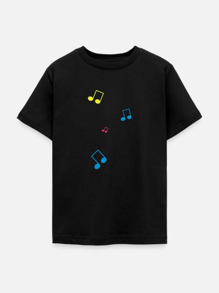 Noten - Teenager T-Shirt - Schwarz