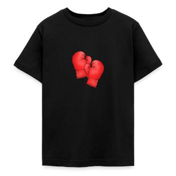 Boxing gloves - Teenage T-Shirt - black - Front - AI Model Teenager Male light (155cm)