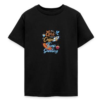 Clay pigeon shooting - Teenage T-Shirt - black - Front - AI Model Teenager Male light (155cm)