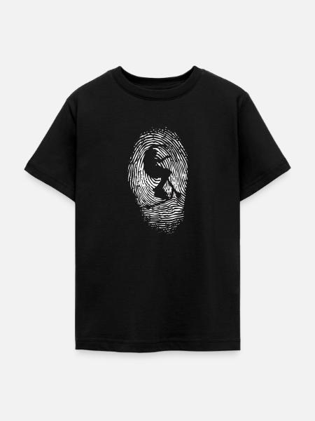 Fußabdruck eines Rollers - Teenager T-Shirt - Schwarz