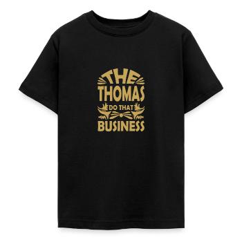 Nom : Thomas - T-shirt Ado - noir - Devant - AI Model Teenager Male light (155cm)
