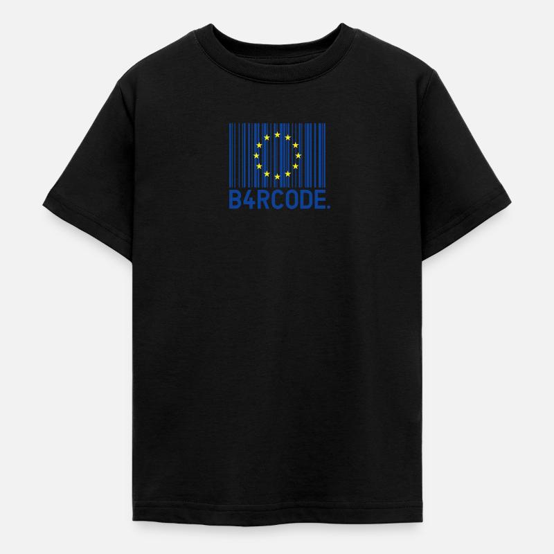 B4RCODE. Union européenne - T-shirt Ado - noir