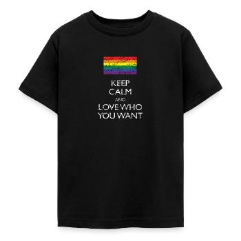 Gay Pride - Teenage T-Shirt - black - Front - AI Model Teenager Male light (155cm)
