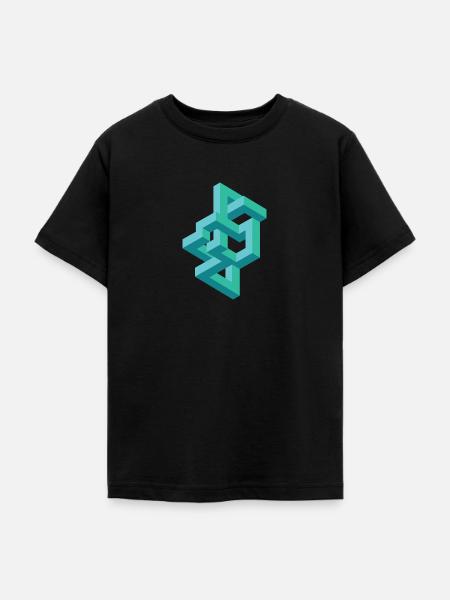 Illusion Optische Täuschung - Teenager T-Shirt - Schwarz