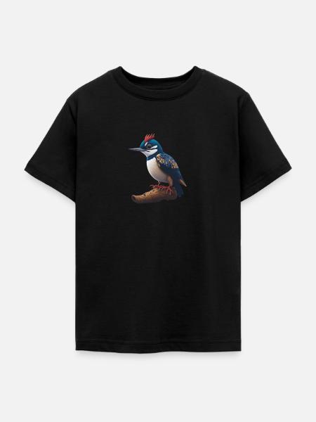 Buntspecht - Teenager T-Shirt - Schwarz