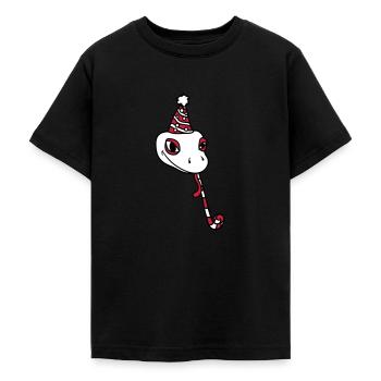 tête fete anniversaire cadeau serpent ges - T-shirt Ado - noir - Devant - AI Model Teenager Male light (155cm)