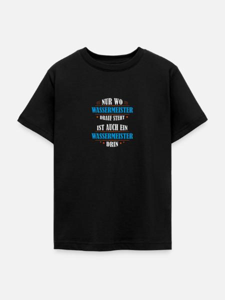Wassermeister Beruf Geschenk - Teenager T-Shirt - Schwarz