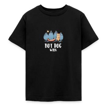 Hot dog drôle naissance drôle cadeau chemise drôle - T-shirt Ado - noir - Devant - AI Model Teenager Male light (155cm)