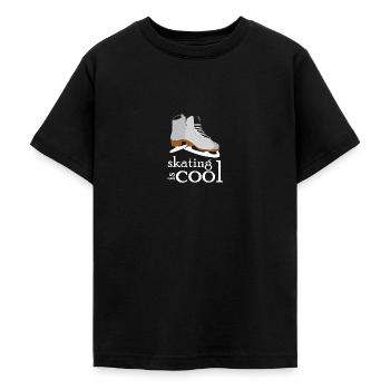 Patins de patinage Patinage artistique Hockey - T-shirt Ado - noir - Devant - AI Model Teenager Male light (155cm)