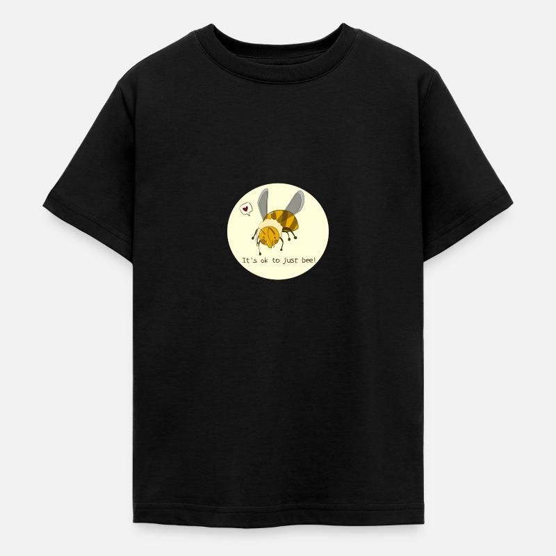 Derpy Bee en jaune - C'est bon de juste être abeille! - T-shirt Ado - noir