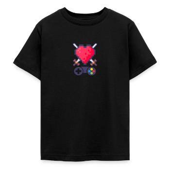 Gaming Nerd - Teenage T-Shirt - black - Front - AI Model Teenager Male light (155cm)