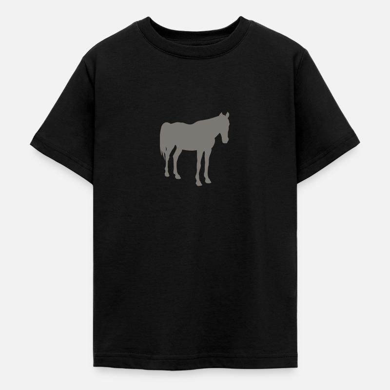cheval - T-shirt Ado - noir