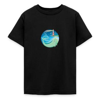 Wal - Teenager T-Shirt - Schwarz - Vorne - AI Model Teenager Male light (155cm)