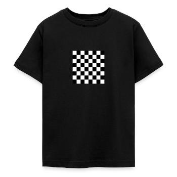 Noir et blanc / BlackWhite - T-shirt Ado - noir - Devant - AI Model Teenager Male light (155cm)