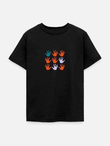 hand abdrücke - Teenager T-Shirt - Schwarz