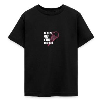 Kein Eis für Nazis - Teenager T-Shirt - Schwarz - Vorne - AI Model Teenager Male light (155cm)