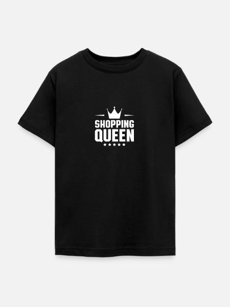 Shopping Queen - Teenager T-Shirt - Schwarz