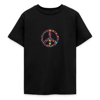 Peace Zeichen Peace Sign - Teenager T-Shirt - Schwarz - Vorne - AI Model Teenager Male light (155cm)