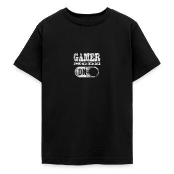 GAMER MODUS AN! GAMER GAMER GAMER GAMER GAMER - Teenager T-Shirt - Schwarz - Vorne - AI Model Teenager Male light (155cm)