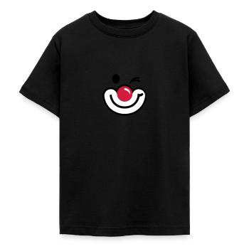 Clown Face 2 - Teenage T-Shirt - black - Front - AI Model Teenager Male light (155cm)