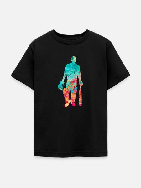 Cricket-Spieler in Popart - Teenager T-Shirt - Schwarz