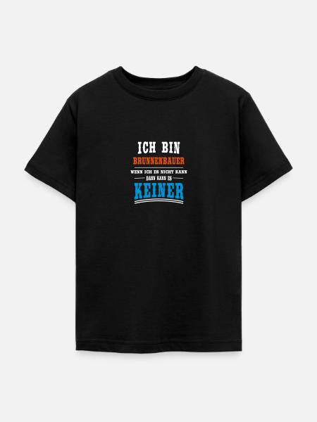 Brunnenbauer Beruf - Teenager T-Shirt - Schwarz