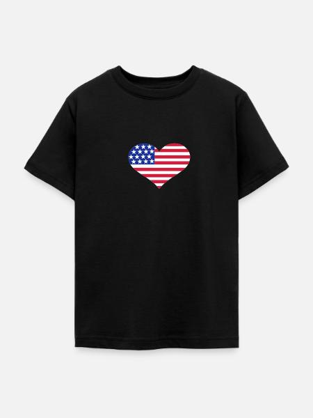 USA - Teenager T-Shirt - Schwarz