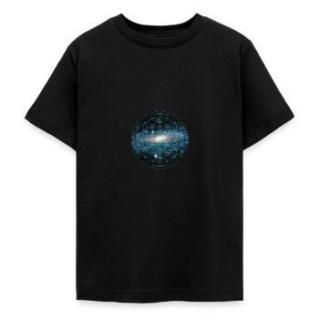 Fleur de vie - T-shirt Ado - noir - Devant - AI Model Teenager Male light (155cm)