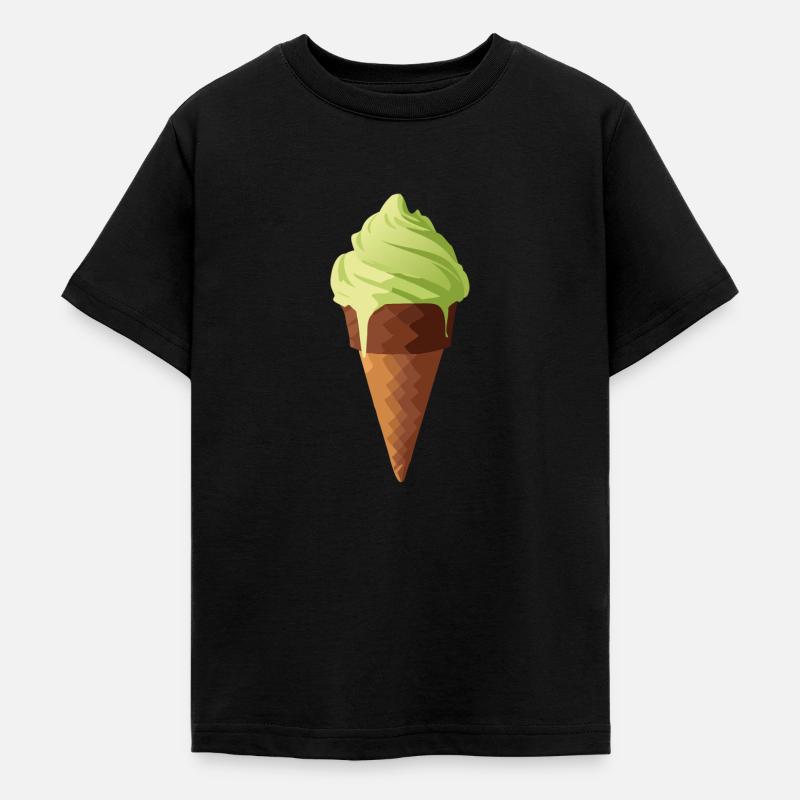 De la crème glacée en vert ! 💚🍦 - T-shirt Ado - noir
