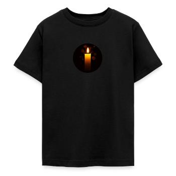 Bougie - T-shirt Ado - noir - Devant - AI Model Teenager Male light (155cm)