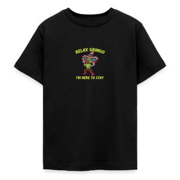 Relax Gringo Je suis presque légal - Drôle mexicain - T-shirt Ado - noir - Devant - AI Model Teenager Male light (155cm)