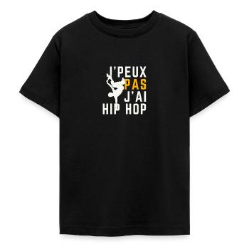 J peux pas j ai Hip Hop - T-shirt Ado - noir - Devant - AI Model Teenager Male light (155cm)