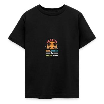 Croatia Sommer Vibes - Teenager T-Shirt - Schwarz - Vorne - AI Model Teenager Male light (155cm)