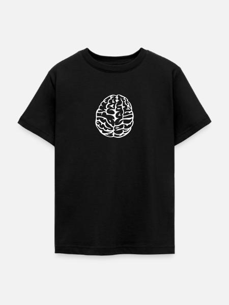 Gehirn - Teenager T-Shirt - Schwarz