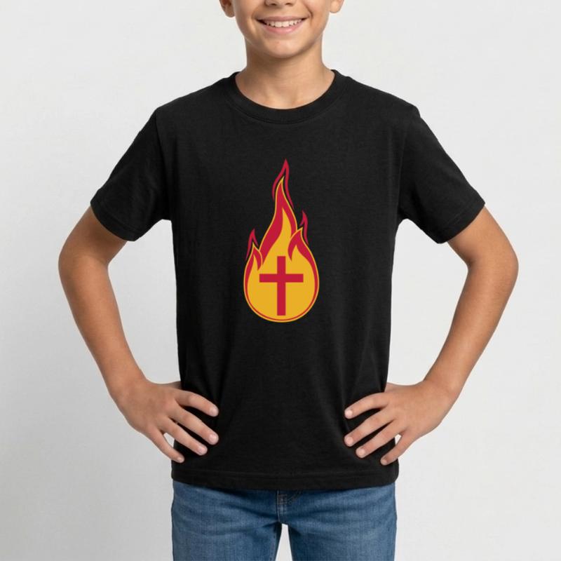 fire flames hot burn burned torch loder Teenage T-Shirt