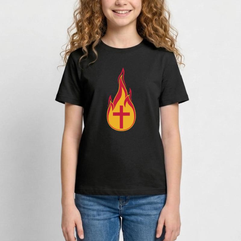 fire flames hot burn burned torch loder Teenage T-Shirt