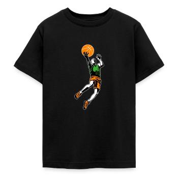 Basketball Basketball Basketball - Teenager T-Shirt - Schwarz - Vorne - AI Model Teenager Male light (155cm)