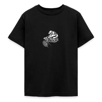 BMX Vélo / 01_weiß - T-shirt Ado - noir - Devant - AI Model Teenager Male light (155cm)