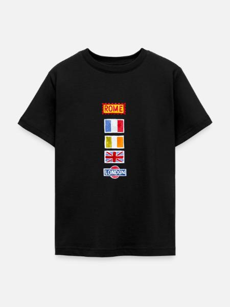 Travel Addicted - Teenager T-Shirt - Schwarz
