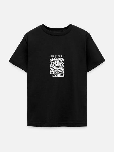 koala - Teenager T-Shirt - Schwarz