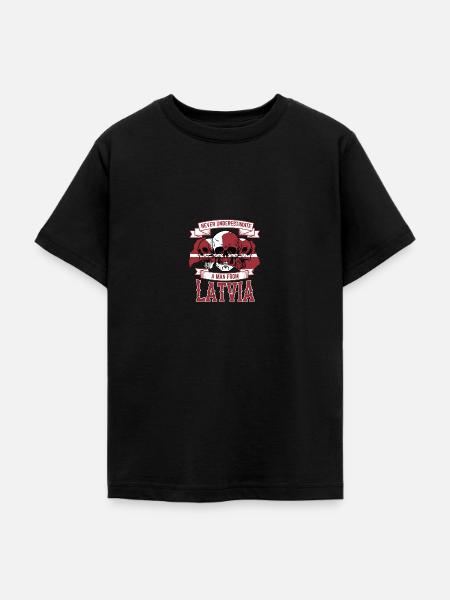 lettland - Teenager T-Shirt - Schwarz