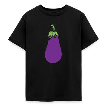Aubergine - T-shirt Ado - noir - Devant - AI Model Teenager Male light (155cm)